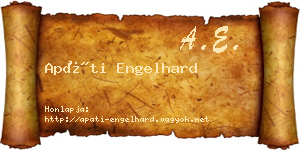 Apáti Engelhard névjegykártya